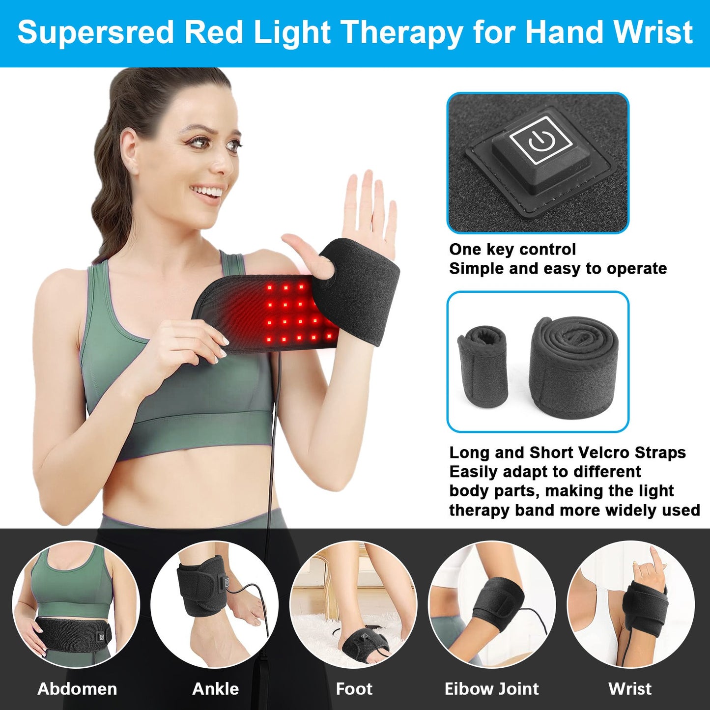 Limited-time promotion 🔥 Red light therapy waist belt for sprains, tenosynovitis, joint pain, and heated wristbands