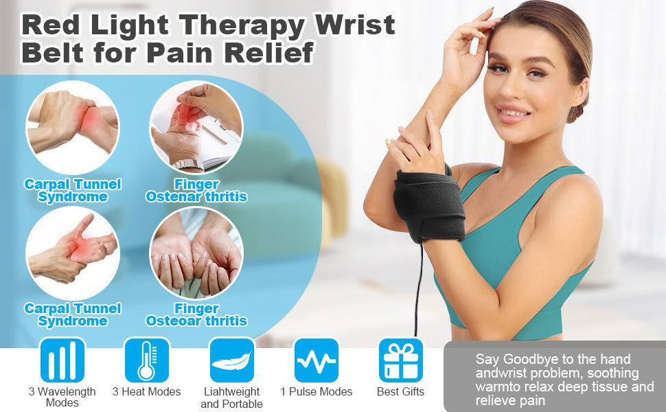 Limited-time promotion 🔥 Red light therapy waist belt for sprains, tenosynovitis, joint pain, and heated wristbands