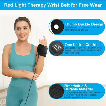 Limited-time promotion 🔥 Red light therapy waist belt for sprains, tenosynovitis, joint pain, and heated wristbands